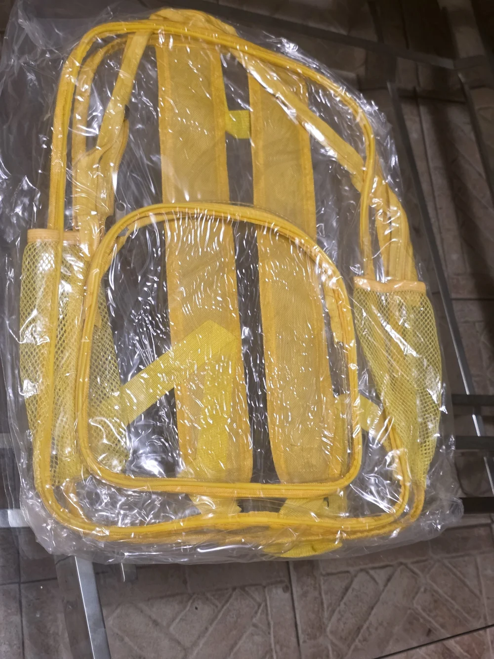 Yellow Kids Clear Backpack - Unbranded